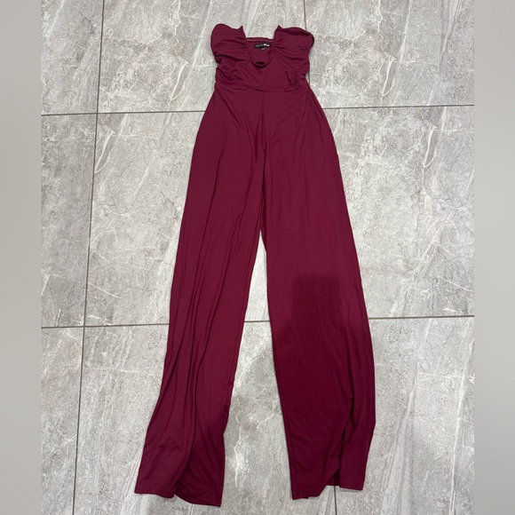 Fashion Nova Burgundy Jumpsuit - Picture 3 of 3